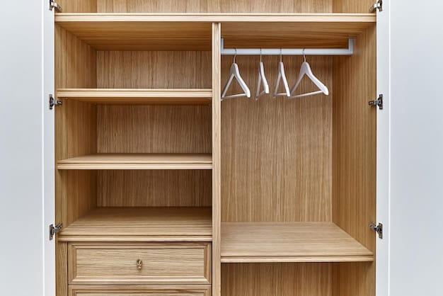 Wooden wardrobe closet